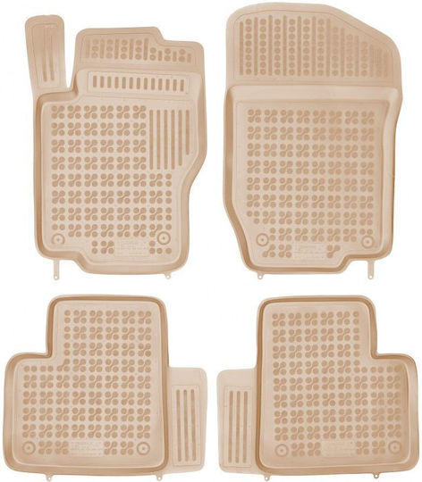 Rezaw Plast Set of Front and Rear Mats 4pcs Tray Type for Mercedes-Benz M Class 2005-2011 Beige