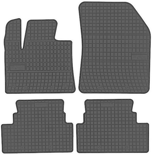 Frogum Set of Front and Rear Mats 4pcs Tray Type for Opel Grandland X 2017 Black