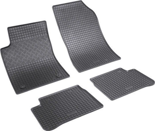 Rigum Set of Front and Rear Mats 4pcs for Citroen C3 2016+ Black