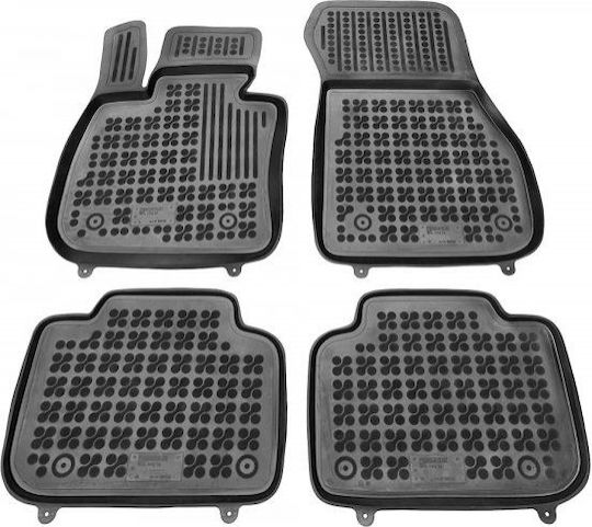Rezaw Plast Set of Front and Rear Mats 4pcs Tray Type for BMW X2 2017+ Black