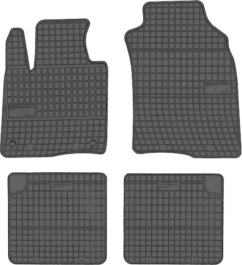 Frogum Set of Front and Rear Mats 4pcs for Fiat Panda 2011 Black