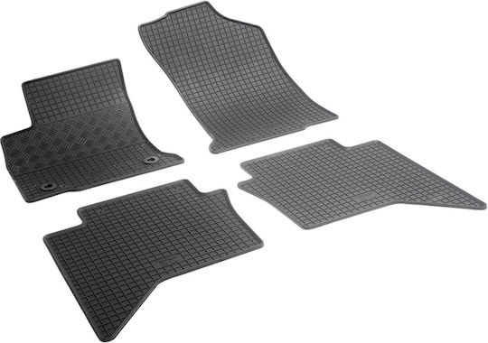 Rigum Set of Front and Rear Mats 4pcs for Toyota Hilux 2016+ Black