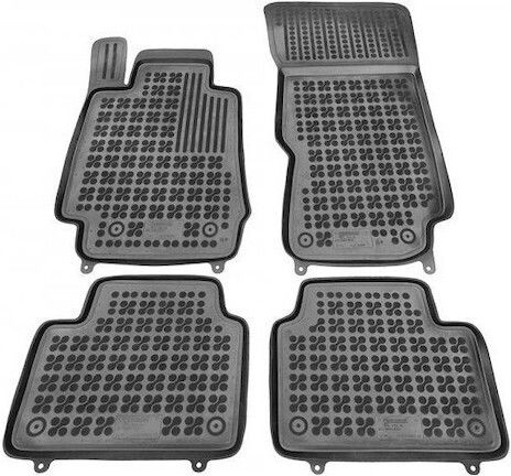 Rezaw Plast Set of Front and Rear Mats 4pcs Tray Type for Alfa Romeo Giulia 2016+ Black