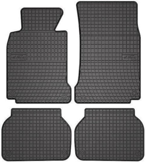 Frogum Set of Front and Rear Mats 4pcs for BMW Series 5 1994-2003 Black