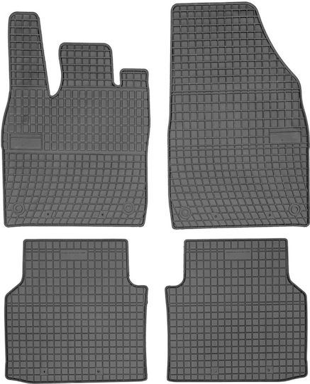 Frogum Set of Front and Rear Mats 4pcs Tray Type for Skoda Enyaq Audi e-tron 2020 Black