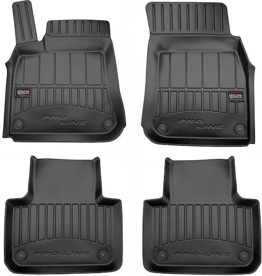 Frogum Set of Front and Rear Mats 4pcs Tray Type for Audi Q7 / Q8 2015 Black
