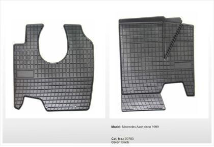 Frogum Front Mats 2pcs for Mercedes-Benz Axor 1999+ Black