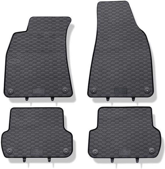 Rubber Mats Geyer & Hosaja Audi A4 B6/B7 Sedan Wagon 2000-2008 Seat Exeo 2008-2013 4 Pieces Black 818/4c