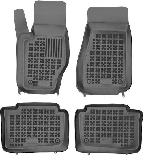 Rezaw Plast Satz Vorder- und Hintermatten Wannenartig 4Stück aus Gummi für Jeep Großer Cherokee 2005-2010 Schwarz