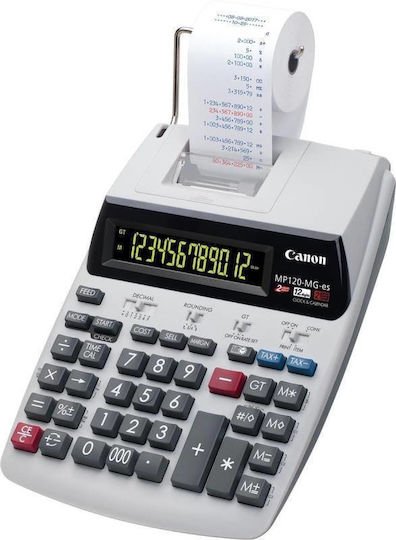 Canon MP120MGII Αριθμομηχανή Χαρτοταινίας 12 Ψηφίων σε Λευκό Χρώμα