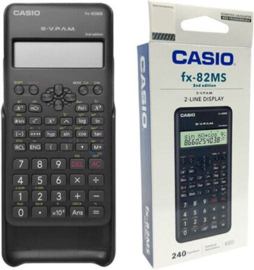Casio FX-82MS 2nd Edition Calculator Scientific 12 Digits in Black Color 1pcs