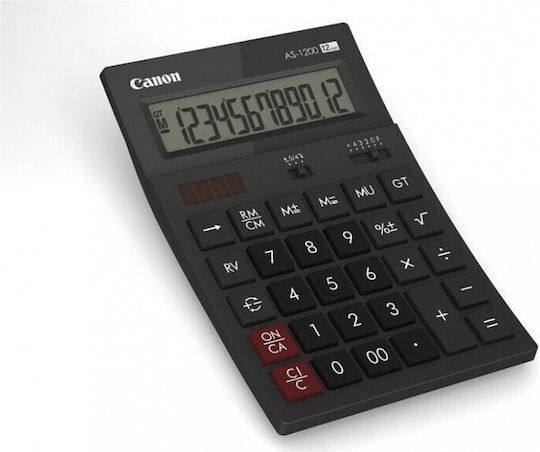 Canon AS-1200 Αριθμομηχανή 12 Ψηφίων σε Μαύρο Χρώμα