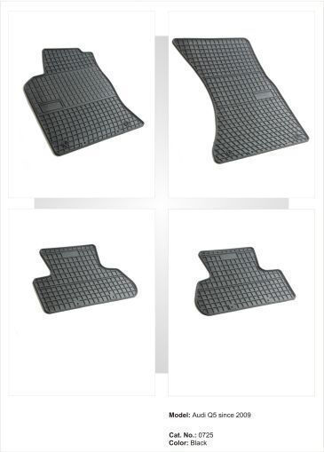 Frogum Set of Front and Rear Mats 4pcs for Audi Q5 2008-2017 Black