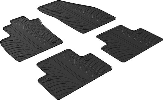Gledring Set of Front and Rear Mats 4pcs for Volvo V40 / V50 2004-2011 Black