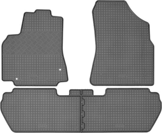 Rigum Set of Front and Rear Mats 4pcs for Peugeot Partner Citroen Berlingo 2008 2018 Black