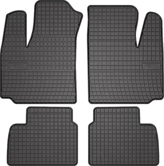 Frogum Set of Front and Rear Mats 4pcs for Fiat Doblo 2008 Black