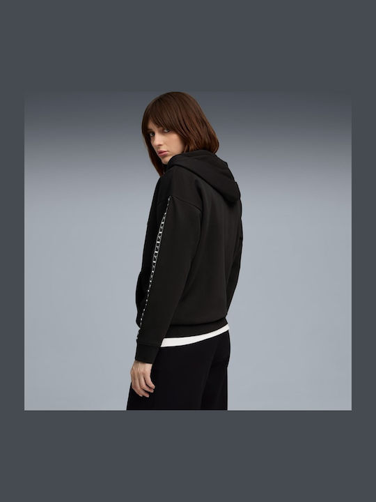 PUMA Sweatshirt Für Damen Schwarz Mit Kapuze