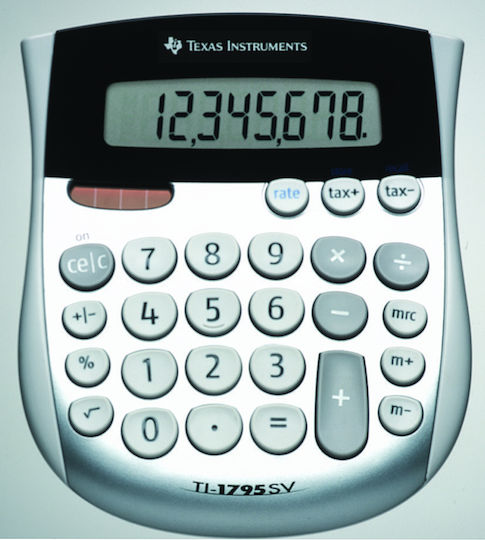 Texas Instruments TI-1795 SV Αριθμομηχανή 8 Ψηφίων σε Ασημί Χρώμα