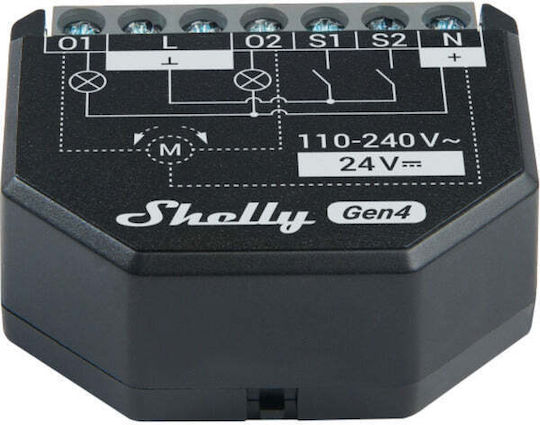 Shelly 2PM Gen4 Intelligenter Zwischenschalter 2 Kanäle Wi-Fi Bluetooth ZigBee & RF 10A