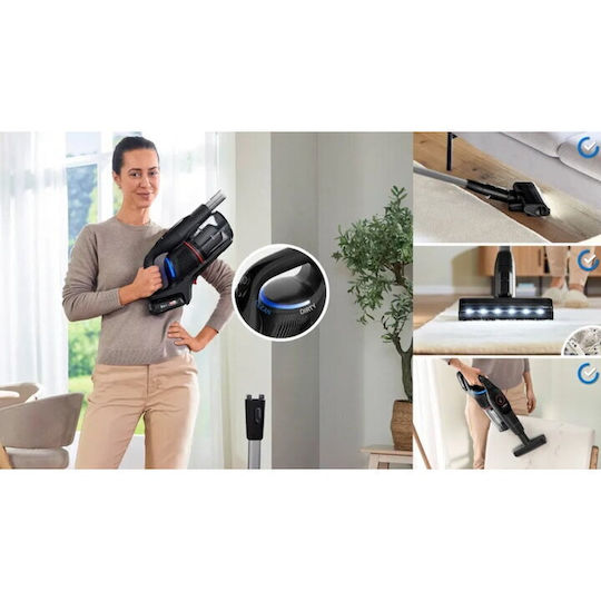 Bosch Unlimited 9 Wiederaufladbar Stielstaubsauger 18V Schwarz