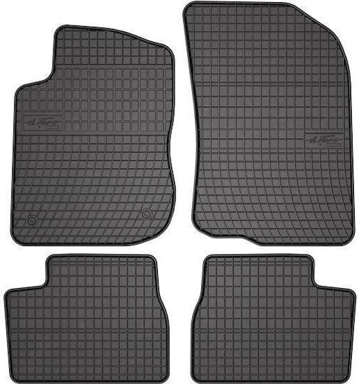 Frogum Set of Front and Rear Mats 4pcs for Peugeot 208 Black