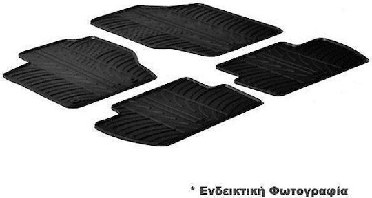 Lampa Set of Front and Rear Mats 4pcs Tray Type for Honda HR-V 2021+ Black