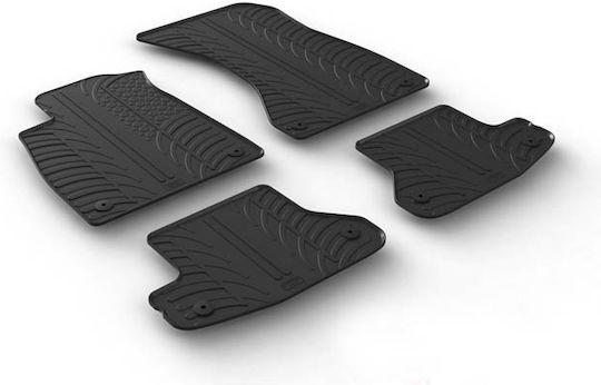 Auto Gs Set of Front and Rear Mats 4pcs for Renault Coupe Audi A5 Hyundai Coupe Black