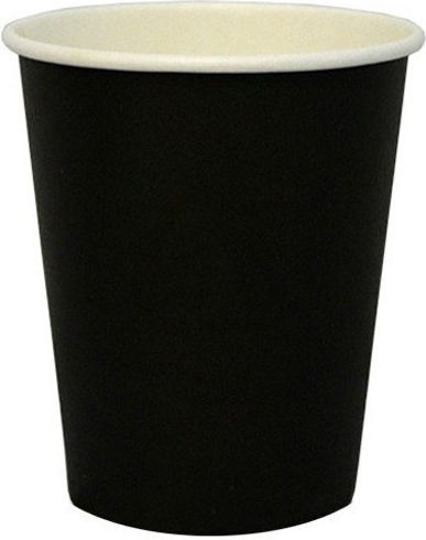 Intertan Disposable Cup Paper Black 240ml 50pcs