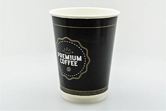 Premium Gold Premium Ποτήρι μιας Χρήσης Χάρτινo Διπλότοιχο Χρυσό 480ml 20τμχ