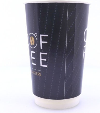 Coffee Roasters Ποτήρι μιας Χρήσης Χάρτινo Διπλότοιχο Μαύρο 480ml 25τμχ