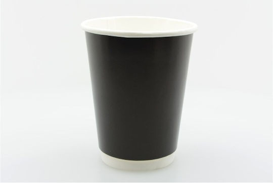 Black Paper Cup Double Wall 16oz 25pcs 1-54881