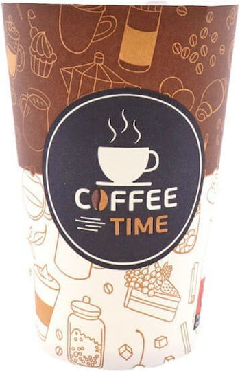 Coffee Time Einwegbecher Papier Braun 360ml 50Stück