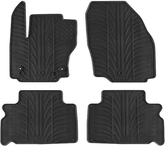 Gledring Set of Front and Rear Mats 4pcs Tray Type for Ford Galaxy Black