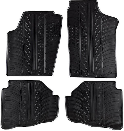 Gledring Σετ Μπροστινά και Πίσω Πατάκια 4τμχ για Volkswagen Fox 2005-2011 Μαύρα