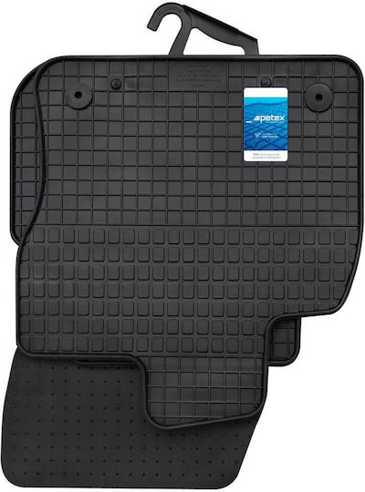 Petex Set of Front and Rear Mats 4pcs Tray Type for Volkswagen Tiguan Allspace 2017 Black