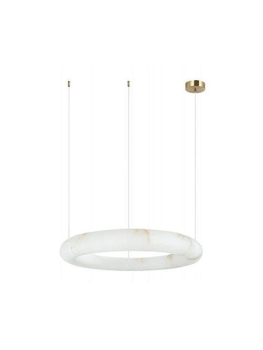 Zambelis Lights Κρεμαστό Φωτιστικό Μπρούτζινο LED με Θερμό Λευκό Φως