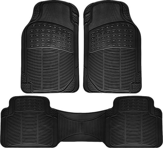 GlobalExpress Set of Front and Rear Mats Universal 4pcs Black