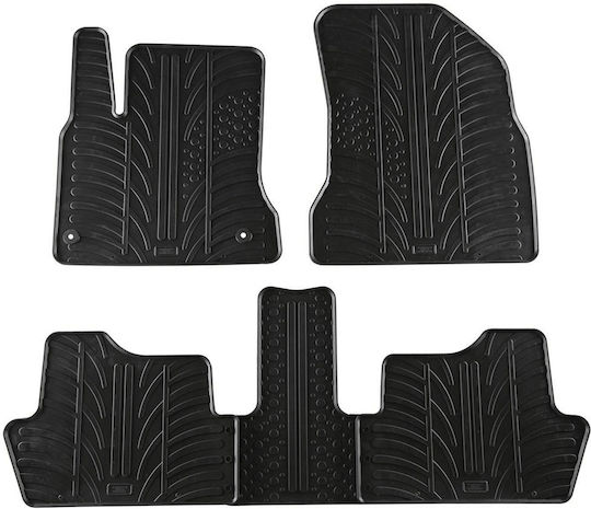 Gledring Set of Front and Rear Mats 5pcs Tray Type for Citroen C4 Picasso 2006-2013 Black