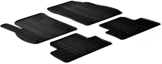 Lampa Set of Front and Rear Mats 4pcs Tray Type for Opel Zafira Tourer 2019+ Black