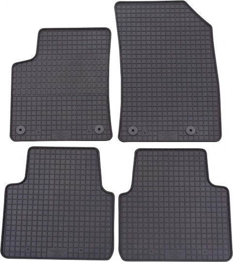 Petex Set of Front and Rear Mats 4pcs for Opel Crossland X 2008+ Black