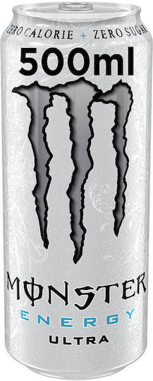 Monster Ultra Energy Drink White με Ανθρακικό, Χωρίς Ζάχαρη σε Κουτί 500ml