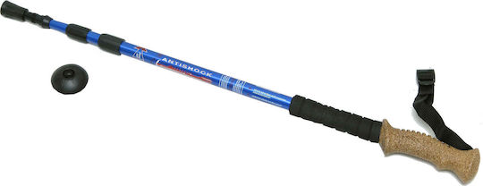 Campus Telescopic Aluminum Trekking Pole with 3 Sections Black