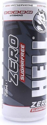 Hell Zero Black Енергийна напитка с Газировка, Без Захар в Кутия 250мл