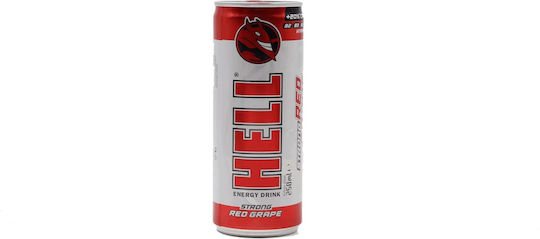 Hell Energy Drink Red Grape με Ανθρακικό σε Κουτί 250ml
