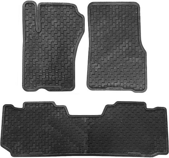 Auto Gs Set of Front and Rear Mats 3pcs Tray Type for Mercedes-Benz ML 1998-2005 Black