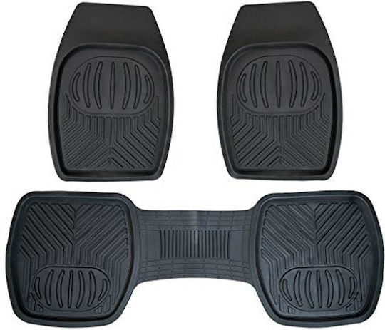 Auto Gs Set of Front and Rear Mats 3pcs Tray Type for Mercedes-Benz ML 1998-2005 Black