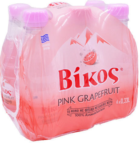 Βίκος Αναψυκτικό Pink Grapefruit με Ανθρακικό σε Μπουκάλι 6x330ml