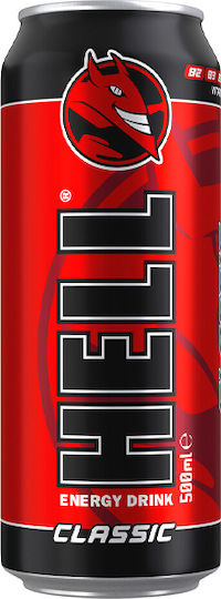 Hell Classic Energy-Drink mit Kohlensäure in Kiste 500ml