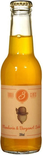 Three Cents Αναψυκτικό Mandarin & Bergamot με Ανθρακικό σε Φιάλη 200ml