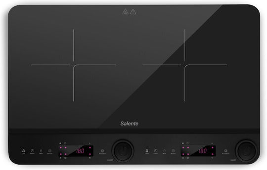 Salente Smart Domino Induction Cooktop Autonomous with Child Lock Function 57.4x36.3εκ.